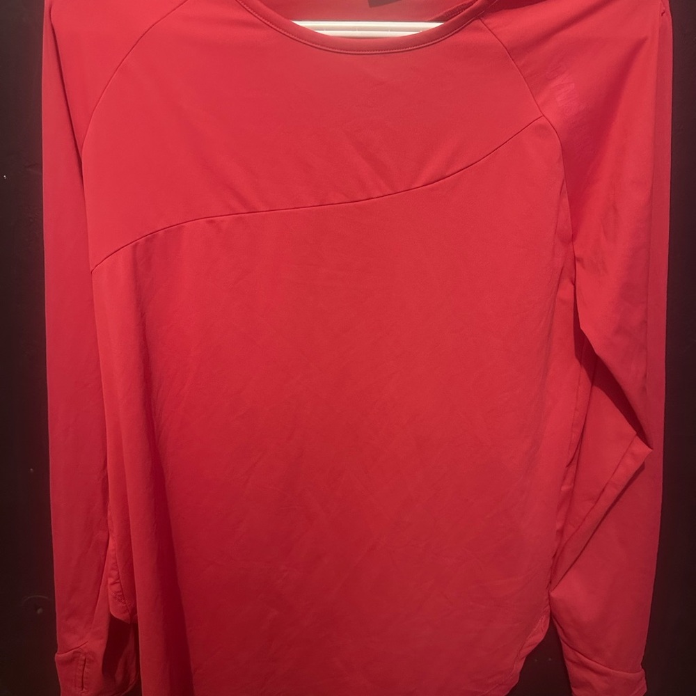 Women's Red Long Sleeve Top